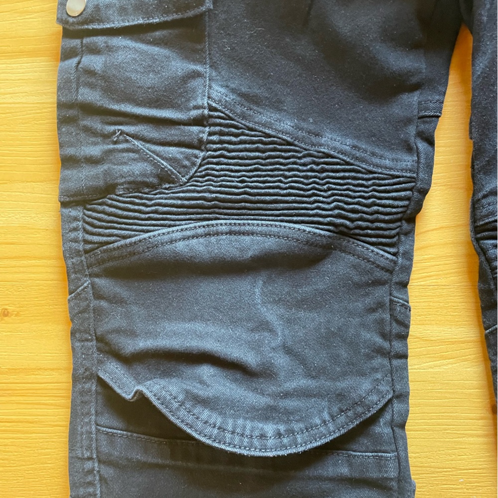 Men's Black Cargo Motorcycle Pants - Classic Utility Style - Picture 5 of 8